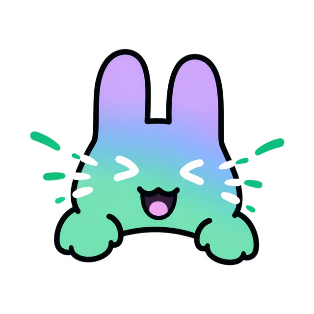 HeyRabit mascot cheering